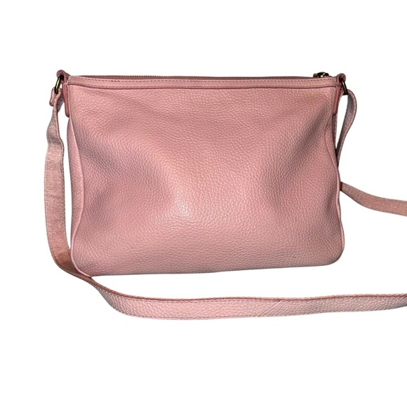 FOSSIL Elise Large Crossbody in Dusty Rose Pebbled Leather LIKE NEW - Picture 3 of 14